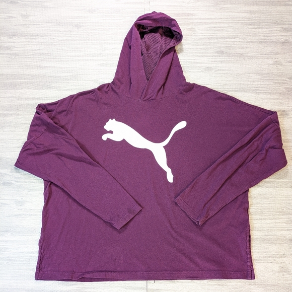 PUMA Urban Sport Light-Weight Hoodie Purple Athletic Athleisure Activewear XL - Picture 5 of 10